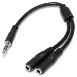 Startech .Com Adaptador Divisor De Auriculares Mini-Jack 3.5Mm 3 Pines Macho A MUY1MFFS img-1