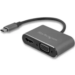 Startech .Com Adaptador Usb-C A Vga Y Hdmi 2En1 4K 30Hz Gris Espacial Adaptador CDP2HDVGA img-1