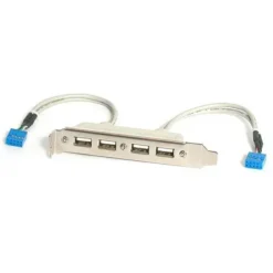 Startech .Com Cabezal Bracket De 4 Puertos Usb 2.0 Con Conexión A Placa Base 2X USBPLATE4 img-1