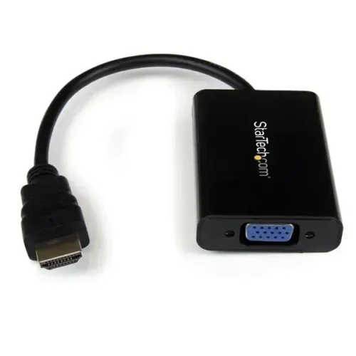 Startech .Com Cable Adaptador Externo Conversor Vídeo Audio Hdmi A Vga 1X Hd15 HD2VGAA2 img-1