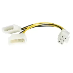 Startech .Com Cable De 15Cm Adaptador De Alimentación De Lp4 A Pci Express De 6 LP4PCIEXADAP img-1