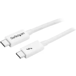 Cable Startech Thunderbolt 3 blanco, USB-C, 1m, 4K, 20Gbps, 100W (MPN TBLT3MM1MW, Cables y accesorios para PC) img-1