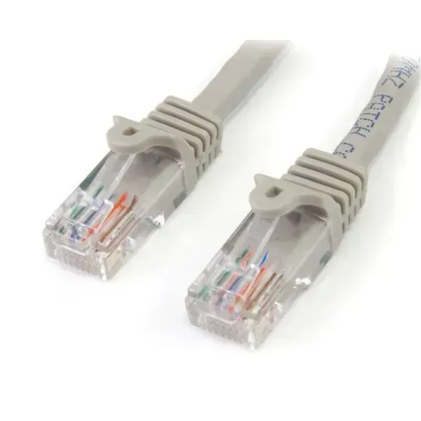 Startech .Com Cable De 90Cm Cat5E Ethernet Rj45 Gris Sin Enganches Extremo 45PATCH3GR img-1