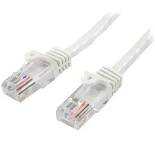 Startech .Com Cable De Red De 0.5M Blanco Cat5E Ethernet Rj45 Sin Enganches 45PAT50CMWH img-1