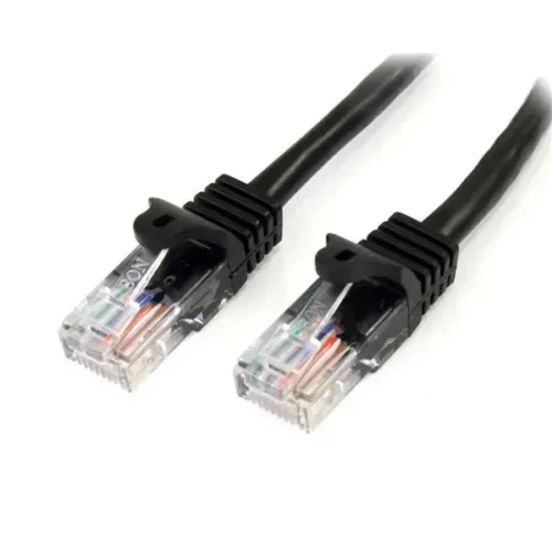 Startech .Com Cable De Red De 0.5M Negro Cat5E Ethernet Rj45 Sin Enganches 45PAT50CMBK img-1