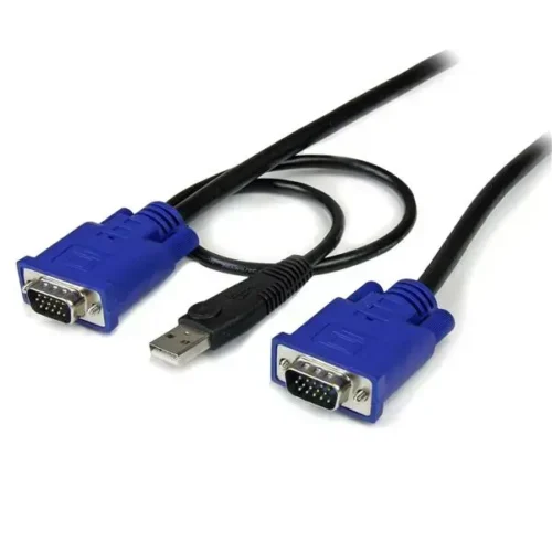 Startech .Com Cable Kvm De 4.5M Ultra Delgado Todo En Uno Vga Usb Hd15 2 En 1 SVECONUS15 img-1