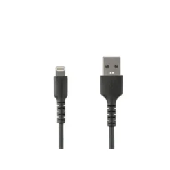 Startech .Com Cable Resistente Usb-A A Lightning De 1 M Negro Cable De RUSBLTMM1MB img-1