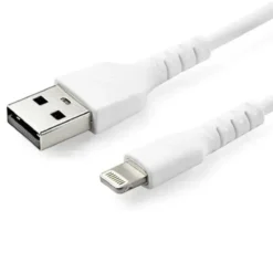 Cable USB-A a Lightning 2m Startech, Resistente, Blanco, MFi (MPN RUSBLTMM2M, Cables y accesorios para PC) img-1