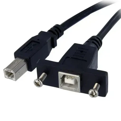 Cable USB StarTech montaje panel, USB B 30cm, negro, macho a hembra (MPN USBPNLBFBM1, Cables y accesorios para PC) img-1