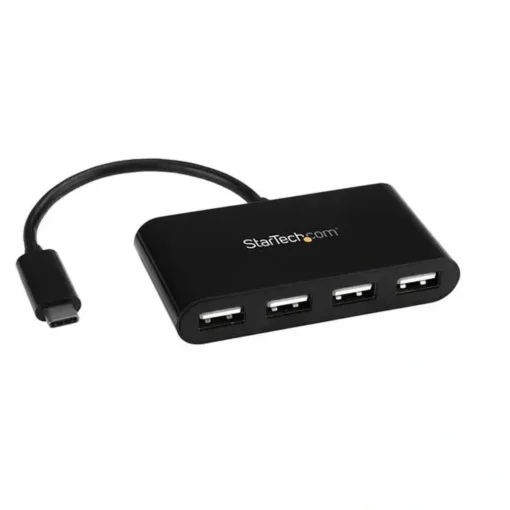 Hub USB-C StarTech de 4 puertos USB 2.0, Alimentación Bus, Negro (MPN ST4200MINIC, Adaptadores, HUBs y Dockings) img-1