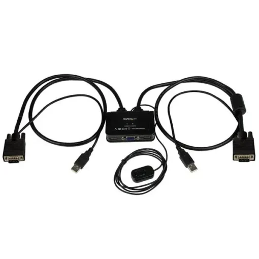 Startech Switch Conmutador Kvm De Cable Con 2 Puertos Vga Usb Alimentado SV211USB img-1