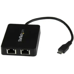 Startech Adaptador De Red Usb-C Con Dos Puertos Ethernet Gigabit Y Puerto (MPN US1GC301AU2R, Cables y accesorios para PC) img-1