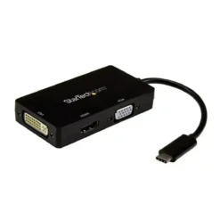 Startech Adaptador Usb-C De Video Multipuertos 3En1 4K 30Hz Negro Usb (MPN CDPVGDVHDBP, Cables, adaptadores y accesorios para pantallas) img-1
