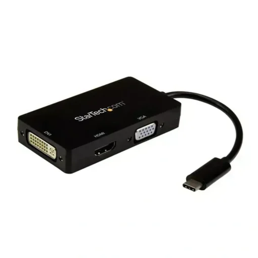 Startech Adaptador Usb-C De Video Multipuertos 3En1 4K 30Hz Negro Usb (MPN CDPVGDVHDBP, Cables, adaptadores y accesorios para pantallas) img-1