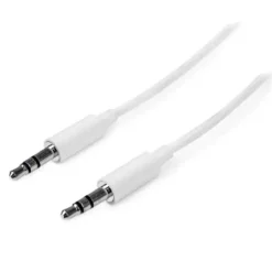 Startech Cable 1M 1 Metro Slim Delgado De Audio EstÉReo Mini Jack (MPN MU1MMMSWH, Cables, adaptadores y accesorios para pantallas) img-1