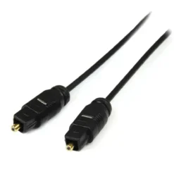 Startech Cable 3M Toslink Audio Digital Ã“Ptico Spdif Delgado Negro Cable (MPN THINTOS10, Cables, adaptadores y accesorios para pantallas) img-1