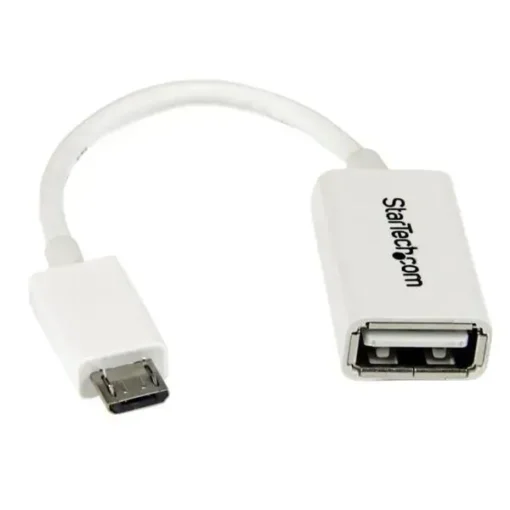 Startech Cable Adaptador Micro Usb A Usb Otg Blanco De 12Cm Macho A Hembra UUSBOTGW img-1