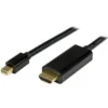 Startech Cable Mini DisplayPort a HDMI 2m Ultra HD, Negro (MPN MDP2HDMM2MB, Cables, adaptadores y accesorios para pantallas) img-1
