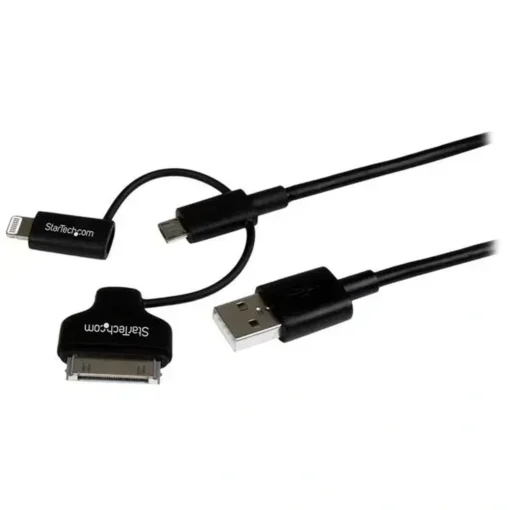 Startech Cable De 1M Lightning, Dock De 30 Pines O Micro Usb A Usb Para (MPN LTADUB1MB, Adaptadores y Accesorios De Red) img-1