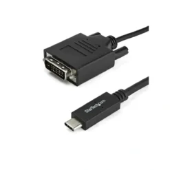 Cable Startech USB-C a DVI DVI-D 1m, 1920x1200, Negro (MPN CDP2DVIMM1MB, Cables, adaptadores y accesorios para pantallas) img-1