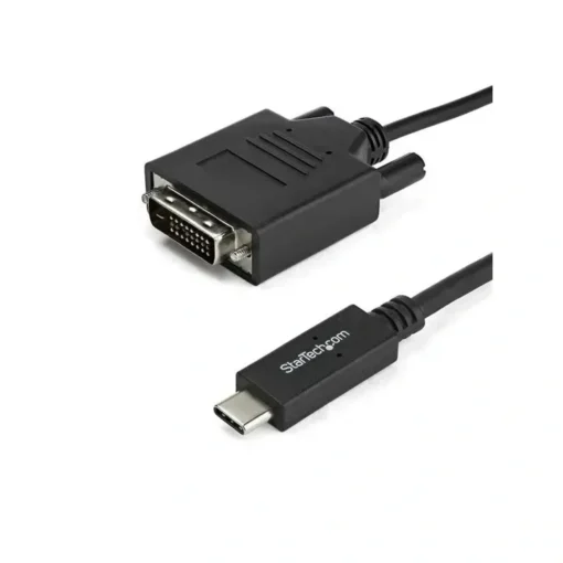 Cable Startech USB-C a DVI DVI-D 1m, 1920x1200, Negro (MPN CDP2DVIMM1MB, Cables, adaptadores y accesorios para pantallas) img-1