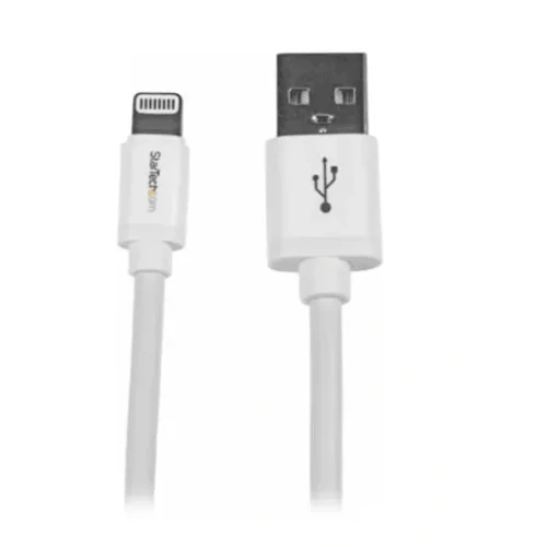 Startech Cable 2m Lightning a USB A 2.0 para iPod/iPhone, Blanco (MPN USBLT2MW, Accesorios para portátiles) img-1
