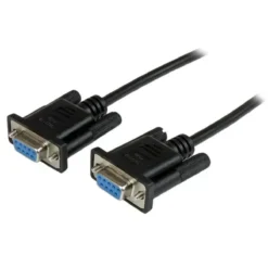 Startech Cable RS232 Modem 2m, DB9 Hembra/Hembra, Negro (MPN SCNM9FF2MBK, Adaptadores y Accesorios De Red) img-1