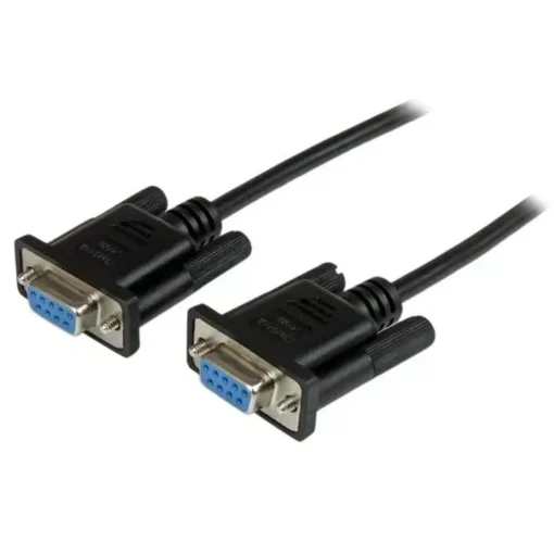 Startech Cable RS232 Modem 2m, DB9 Hembra/Hembra, Negro (MPN SCNM9FF2MBK, Adaptadores y Accesorios De Red) img-1