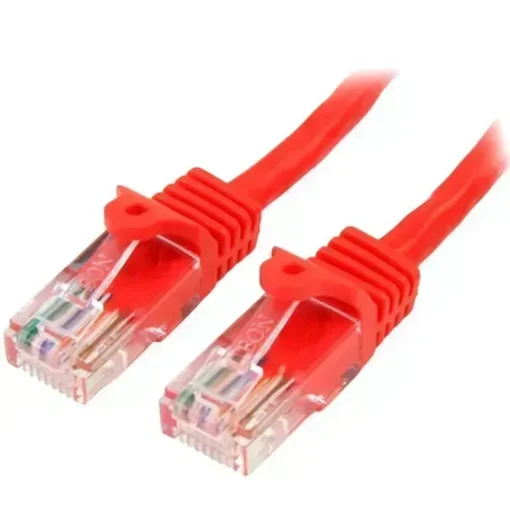 Startech Cable De Red De 5M Rojo Cat5E Ethernet Rj45 Sin Enganches Extremo (MPN 45PAT5MRD, Cables De Red) img-1