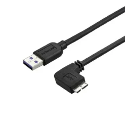 Startech Cable Delgado De 0.5Mts Micro Usb 3.0 Acodado A La Derecha A Usb A (MPN USB3AU50CMRS, Accesorios para portátiles) img-1