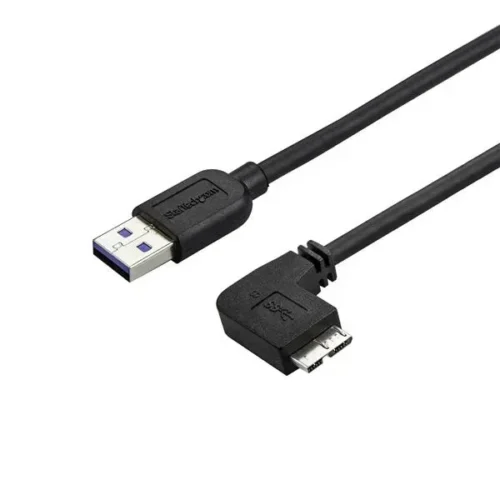 Startech Cable Delgado De 0.5Mts Micro Usb 3.0 Acodado A La Derecha A Usb A USB3AU50CMRS img-1