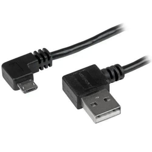Startech Cable Micro-Usb A Usb , Conector En Codo, Largo 2M, Negro USB2AUB2RA2M img-1