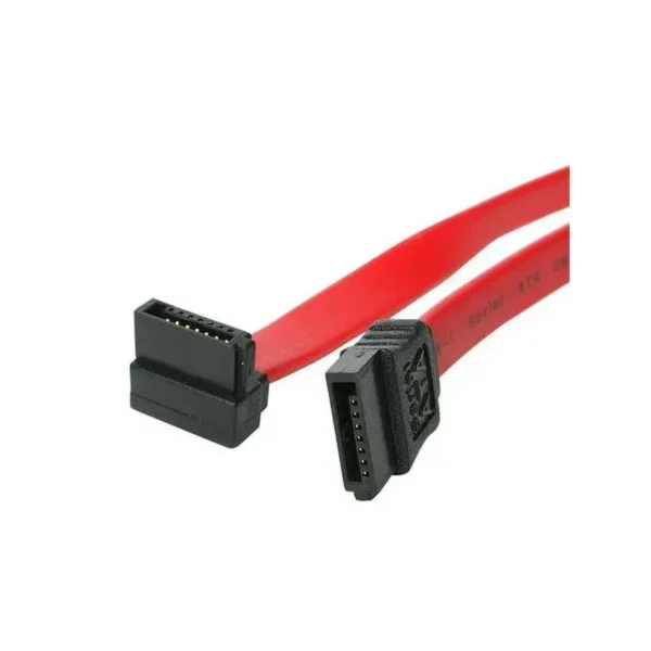 Startech Cable Sata 0,45M Acodado En Ángulo Recto Rojo 18In Pulgadas Cable SATA18RA1 img-1