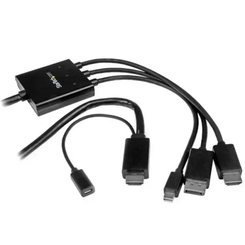 Startech Cable Triple Hdmi-Displayport-Minidp A Hdmi , Largo 2M, Negro DPMDPHD2HD img-1