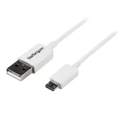 Startech Cable USB Blanco 1m, A Macho a Micro USB B Macho, Sync/Carga (MPN USBPAUB1MW, Cables y accesorios para PC) img-1