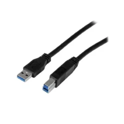 Startech Cable Usb-A A Usb-B , Largo 1M, Negro (MPN USB3CAB1M, Accesorios para portátiles) img-1