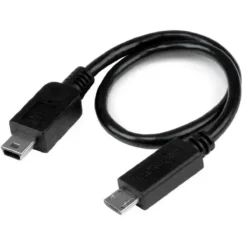 Startech Cable Usb Otg De 20Cm Cable Adaptador Micro Usb A Mini Usb Macho A (MPN UMUSBOTG8IN, Accesorios para portátiles) img-1