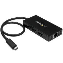 Startech Concentrador Usb 3.0 De 3 Puertos Con Usb-C Y Ethernet Gigabit HB30C3A1GE