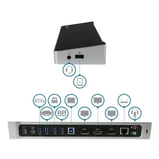 Docking Startech Station Usb 3.0 Para Tres Pantallas 1X Hdmi 2X Displayport (MPN USB3DOCKH2DP, Adaptadores, HUBs y Dockings) img-3