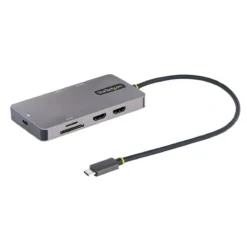 Startech Docking Station Usb Tipo C, Usb C 2X Hdmi 4K 60Hz, Hub Usb-A 3.1 2Pt (MPN 120B-USBC-MULTIPORT, Bases Notebook) img-1