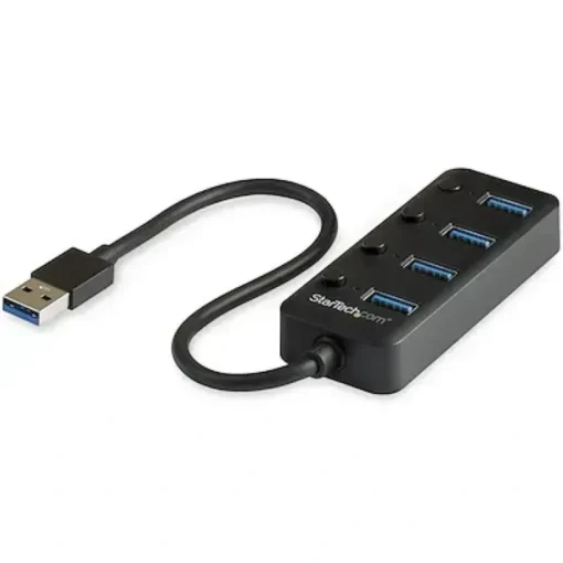 Startech Hub Usb 3.0 De 4 Puertos Ladrón Usb De 4 Puertos Usb-A Con (MPN HB30A4AIB, Adaptadores, HUBs y Dockings) img-1