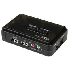 Startech Juego De Conmutador Kvm De 2 Puertos Con Todo Incluido Usb Audio Y SV211KUSB img-1