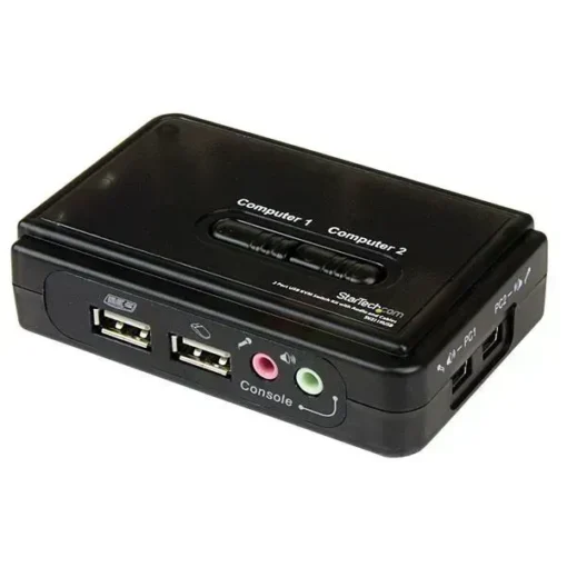 Startech Juego De Conmutador Kvm De 2 Puertos Con Todo Incluido Usb Audio Y SV211KUSB img-1