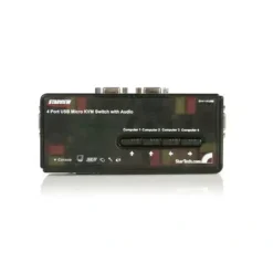 Startech Juego De Conmutador Switch Kvm 4 Puertos Video Vga Usb 2.0 Con cables y (MPN SV411KUSB, Cables, adaptadores y accesorios para pantallas) img-1