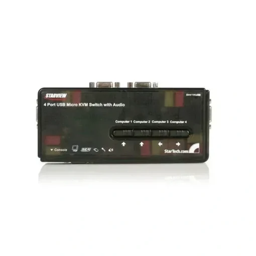 Startech Juego De Conmutador Switch Kvm 4 Puertos Video Vga Usb 2.0 Con cables y (MPN SV411KUSB, Cables, adaptadores y accesorios para pantallas) img-1