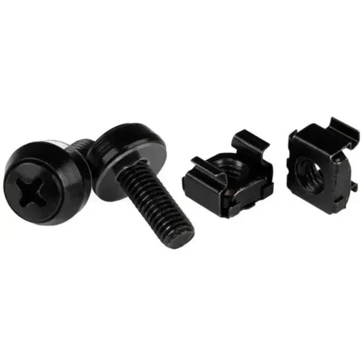 Startech Paquete De 100 Tornillos Y Tuercas Enjauladas Cage Nuts M6X12Mm (MPN CABSCREWM62B, Racks) img-1