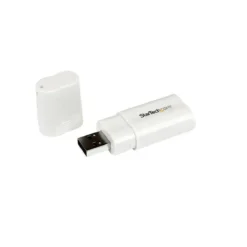 Startech Tarjeta De Sonido Estéreo Usb Externa Adaptador Conversor Blanco (MPN ICUSBAUDIO, Cables y accesorios de audio) img-1