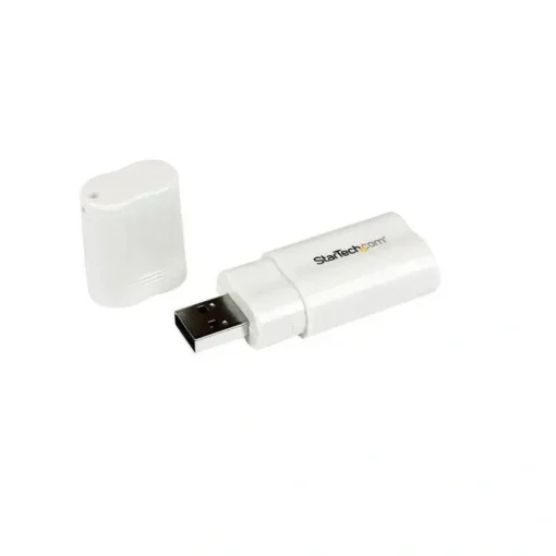 Startech Tarjeta De Sonido Estéreo Usb Externa Adaptador Conversor Blanco (MPN ICUSBAUDIO, Cables y accesorios de audio) img-1