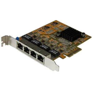 Startech Tarjeta de Red PCI Express Ethernet Gigabit con 4 Puertos RJ45 ST1000SPEX43