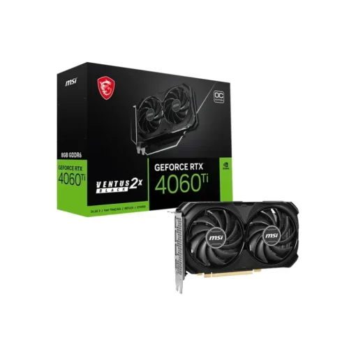 Tarjeta Gráfica Geforce RTX 4060 Ti Ventus 2X Black 8G OC, 8GB GDDR6 GEFORCE RTX 4060 TI VENTUS 2X BLACK 8G OC